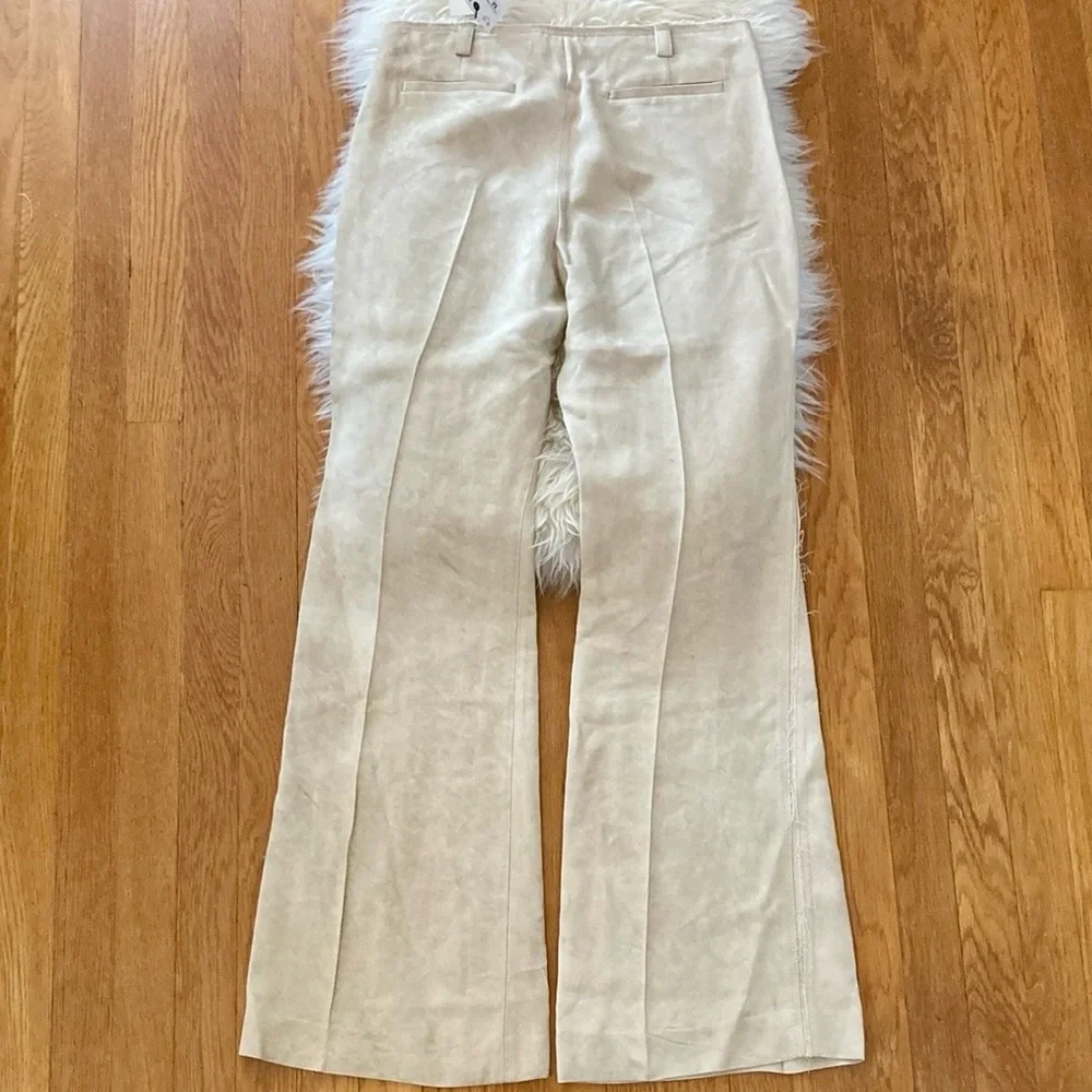 Zara Ltd Ed Special Wash Low-Rise Full-Length 100% Viscose Flare Trousers
